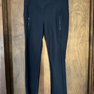 Athleta Black High-Waisted Pants with Zipper Pockets